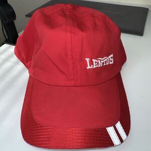 Lentus Red Lightweight baseball adjustable cap hat with reflective stripes